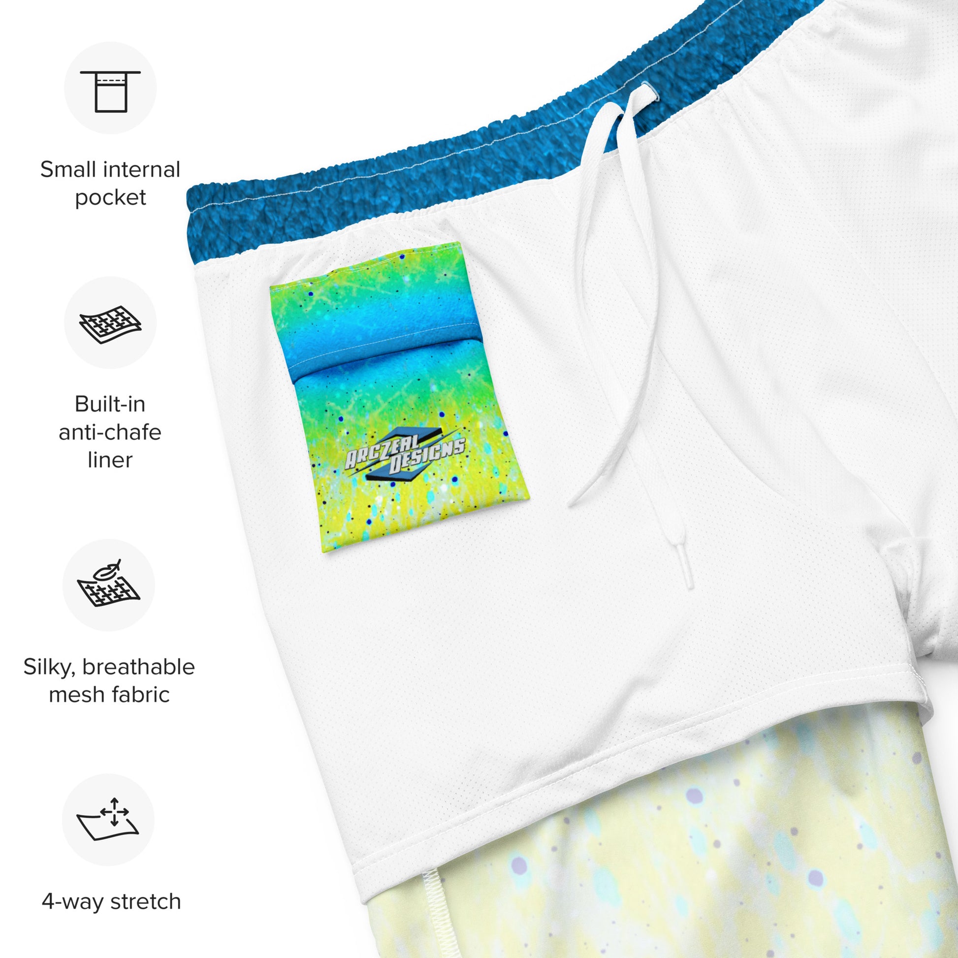  Men's Swim Trunks | Mahi Mahi Print ArcZeal Designs