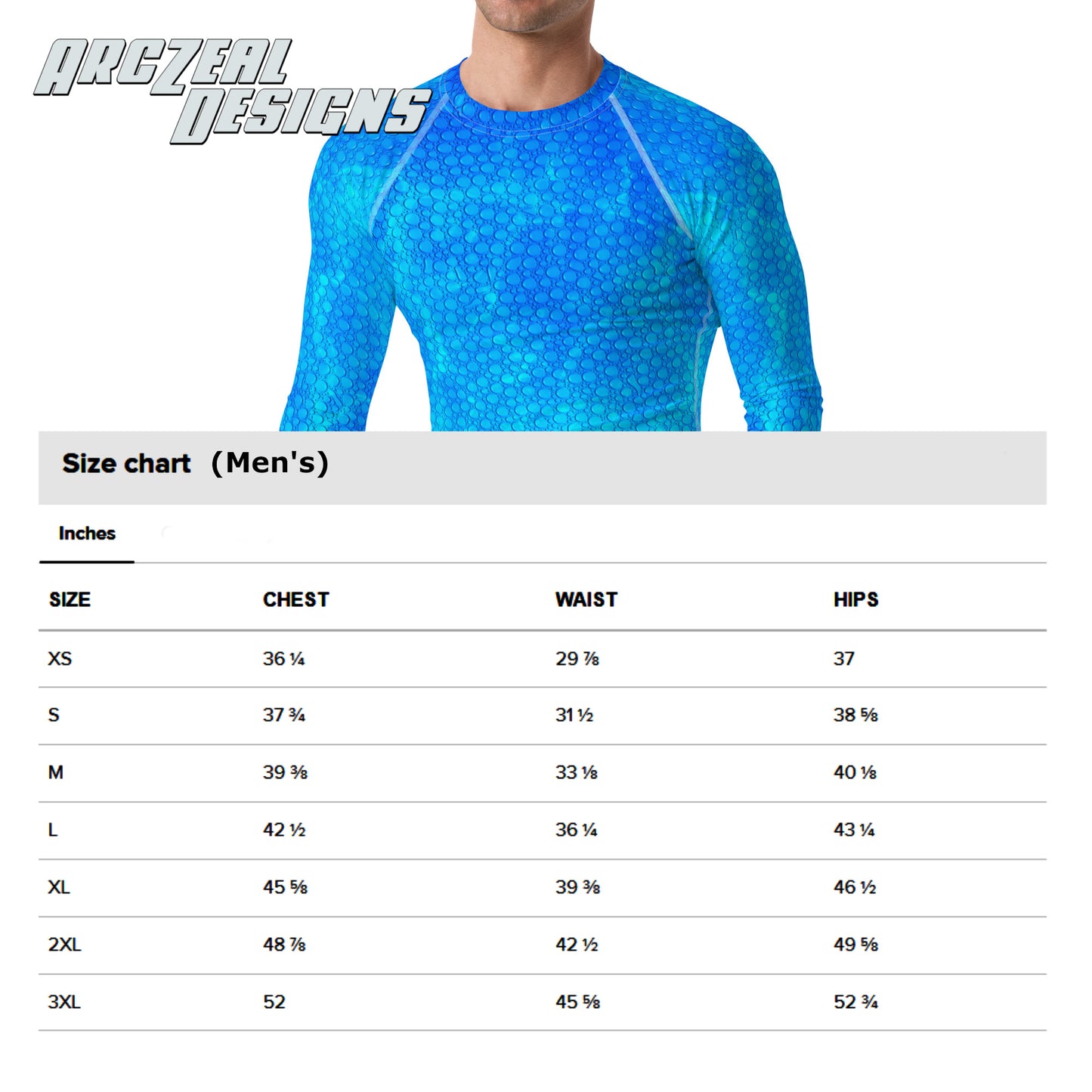 Men's Rash Guard Swim Shirt Water Droplets