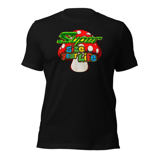  T-Shirt Super Mushroom Short Sleeve Gamer Tee ArcZeal Designs