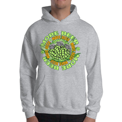 grey St. Patrick's Day More Beer Hops Grenade Hoodie ArcZeal Designs