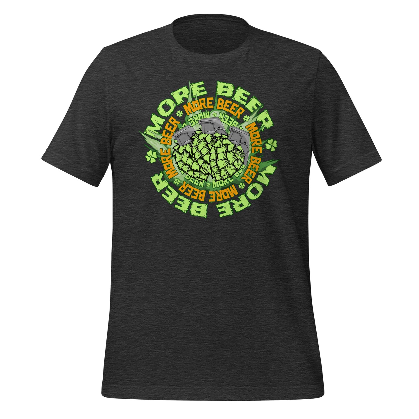 St-Patrick's-Day-More-Beer-graphic-t-shirt-dark-grey-arczeal-designs