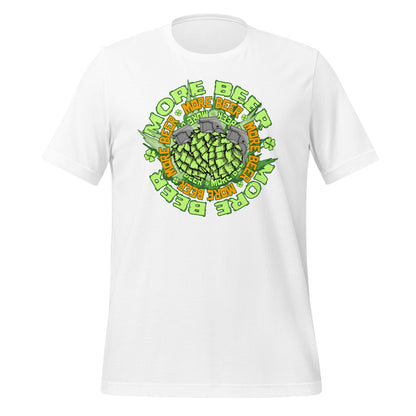St-Patrick's-Day-More-Beer-graphic-t-shirt-white-arczeal-designs