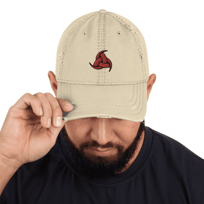  Dad Hat Viking Symbol Triple Horn Distressed Baseball Cap ArcZeal Designs