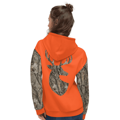 Orange Camouflage Hoodie Amazing Outdoors Hunting Camo Sweatshirt ArcZeal Designs