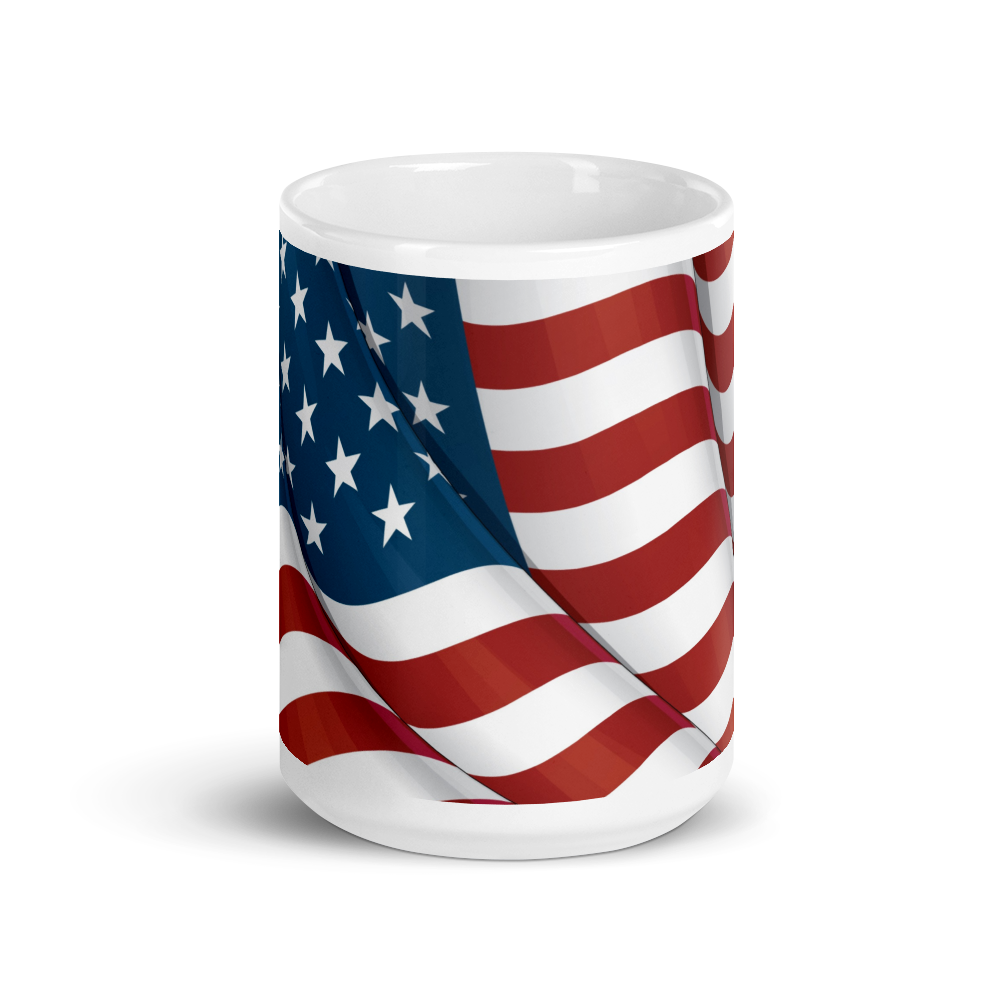 American Flag Stars and Stripes Patriotic Coffee or Tea Mug - ArcZeal Designs