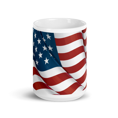 American Flag Stars and Stripes Patriotic Coffee or Tea Mug - ArcZeal Designs