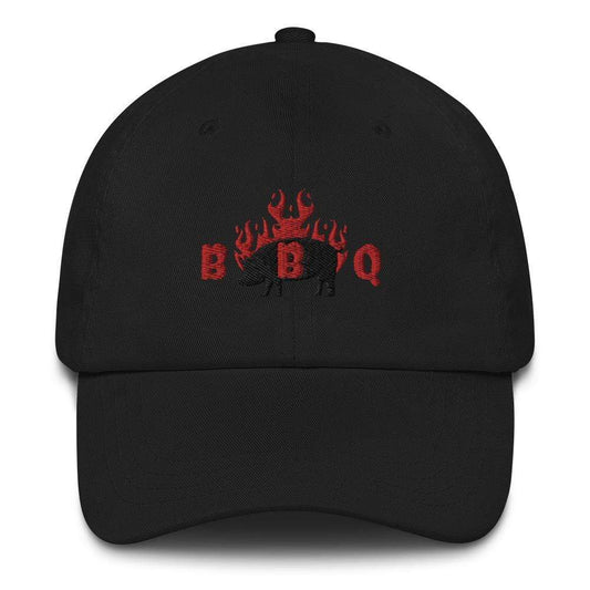  B B Q Pork with Fire Embroidered Dad hat ArcZeal Designs