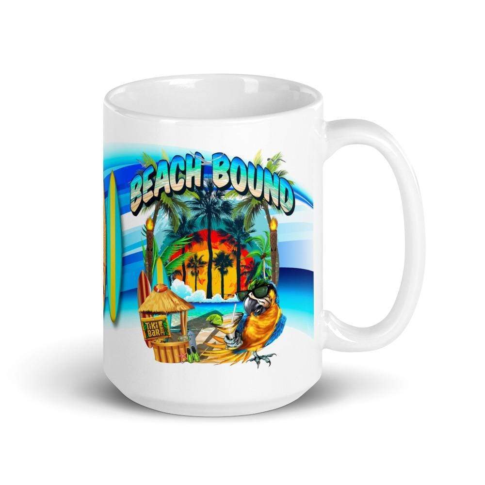 Beach Bound White Glossy Coffee Mug - ArcZeal Designs