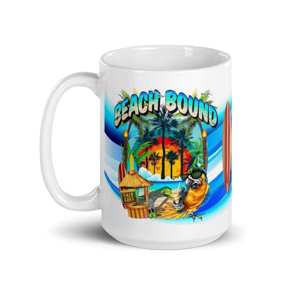 Beach Bound White Glossy Coffee Mug - ArcZeal Designs