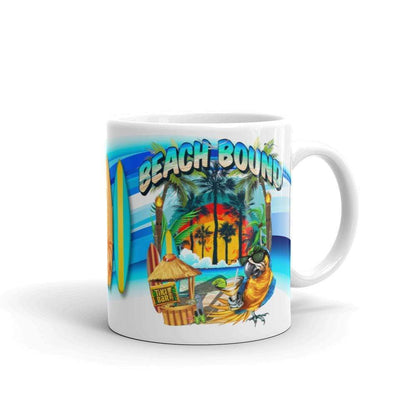  Beach Bound White Glossy Coffee Mug ArcZeal Designs