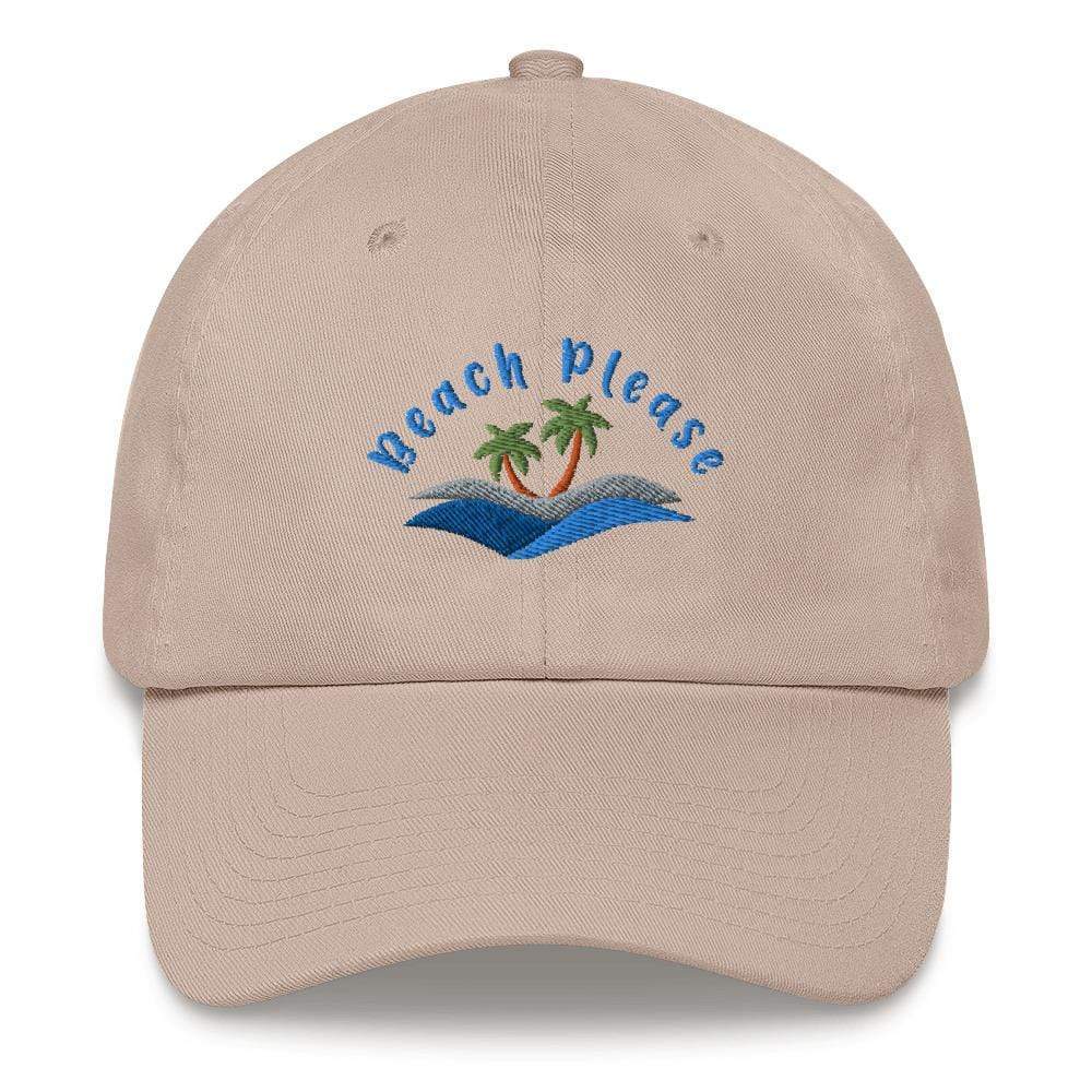 Stone Beach Please Embroidered Dad hat ArcZeal Designs