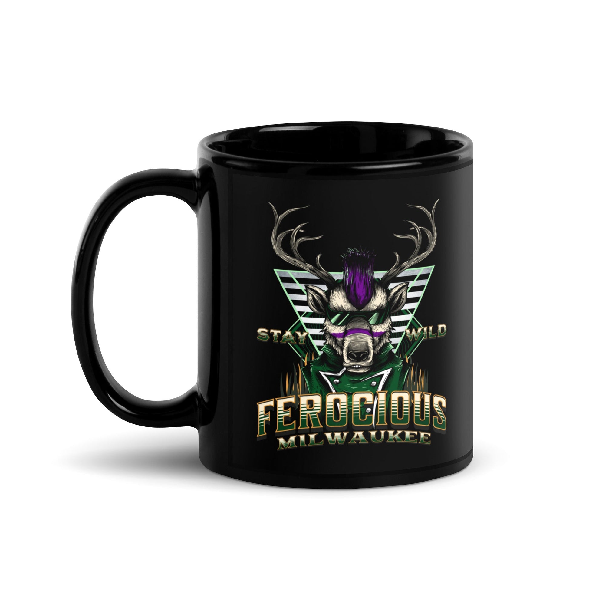 Coffee Mug (Black) Stay Wild Ferocious Milwaukee Wisconsin