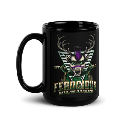  Coffee Mug (Black) Stay Wild Ferocious Milwaukee Wisconsin ArcZeal Designs