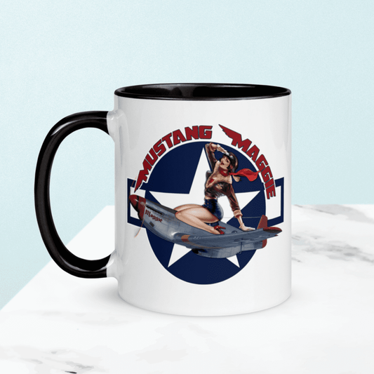coffee-mug-mustang-maggie-p-51-ww2-collectable-aviation-aircraft-arczeal-designs