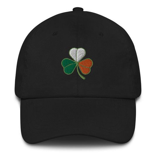 Dad Hat Three Leaf Clover Irish Flag Embroidered Baseball Cap - ArcZeal Designs
