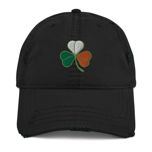  Embroidered Distressed Baseball Dad Hat Irish Flag Three Leaf Clover ArcZeal Designs