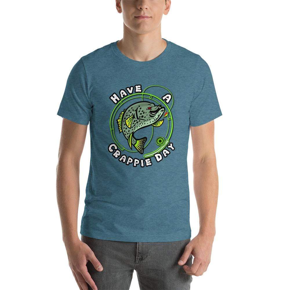Heather Deep Teal / S Have A Crappie Day Short Sleeve Unisex T Shirt ArcZeal Designs