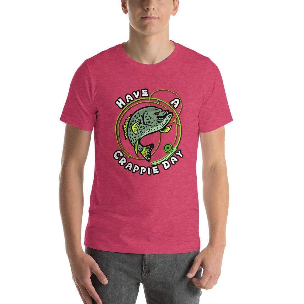 Heather Raspberry / S Have A Crappie Day Short Sleeve Unisex T Shirt ArcZeal Designs