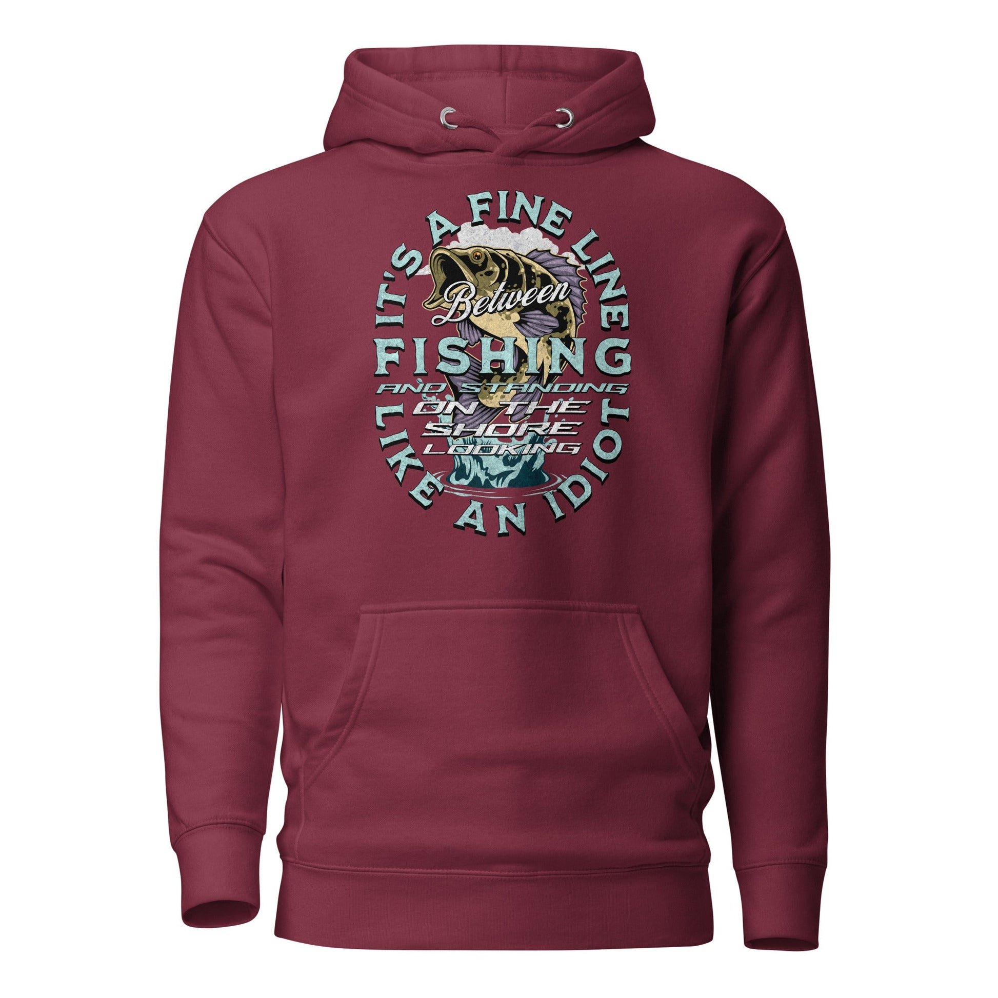 Hoodie Bass Fishing Idiot Hooded Sweatshirt – ArcZeal Designs
