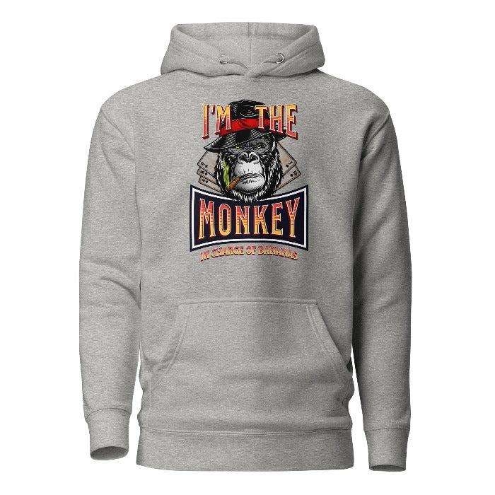 Hoodie Poker Gorilla The Monkey In Charge Of Bananas - ArcZeal Designs