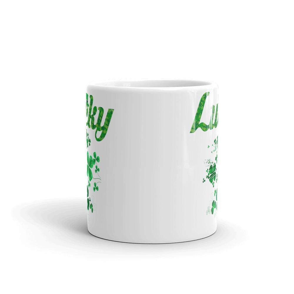 Lucky St. Patrick's Day Shamrocks and Clovers Coffee Mug - ArcZeal Designs