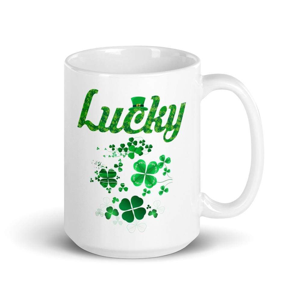  Lucky St. Patrick's Day Shamrocks and Clovers Coffee Mug ArcZeal Designs