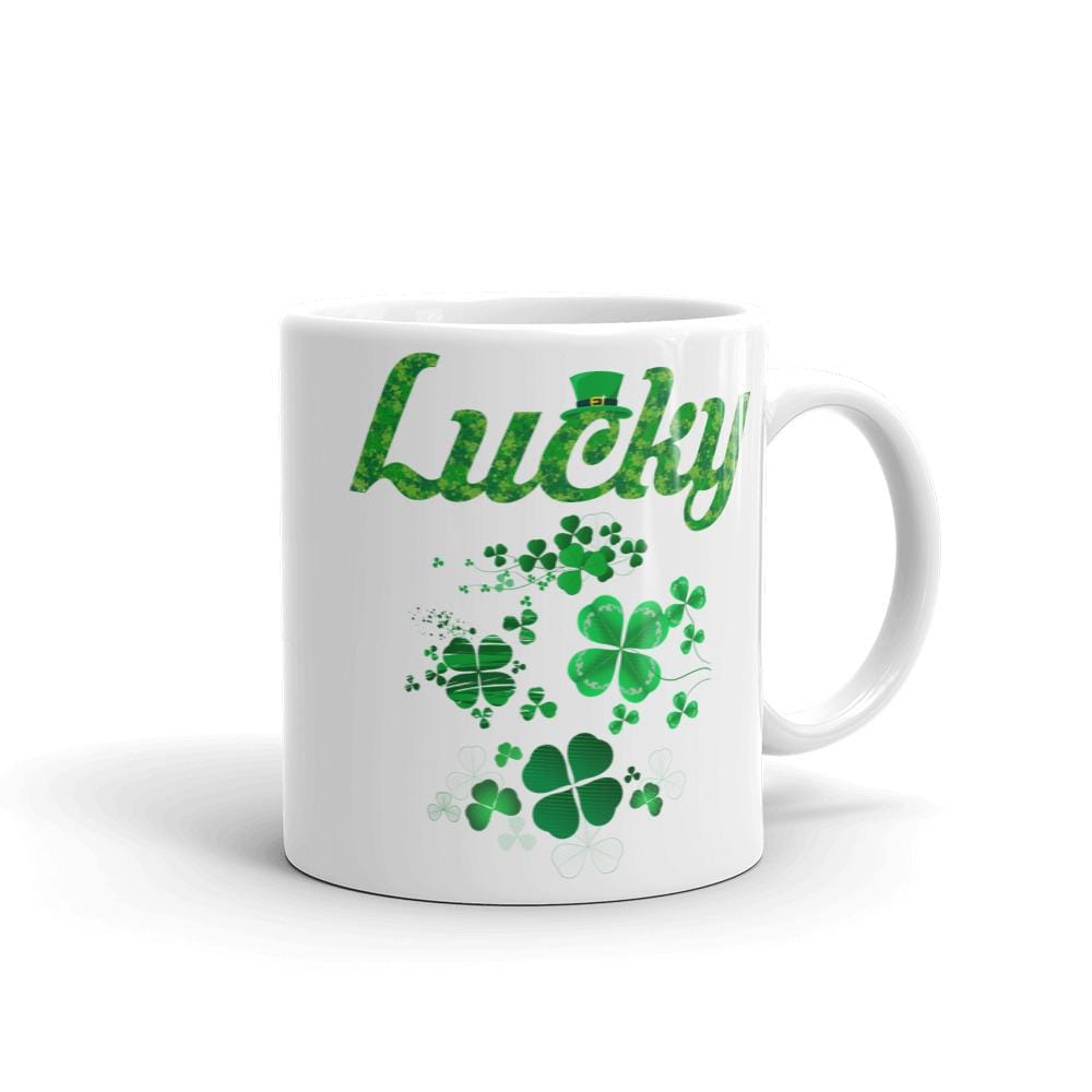  Lucky St. Patrick's Day Shamrocks and Clovers Coffee Mug ArcZeal Designs