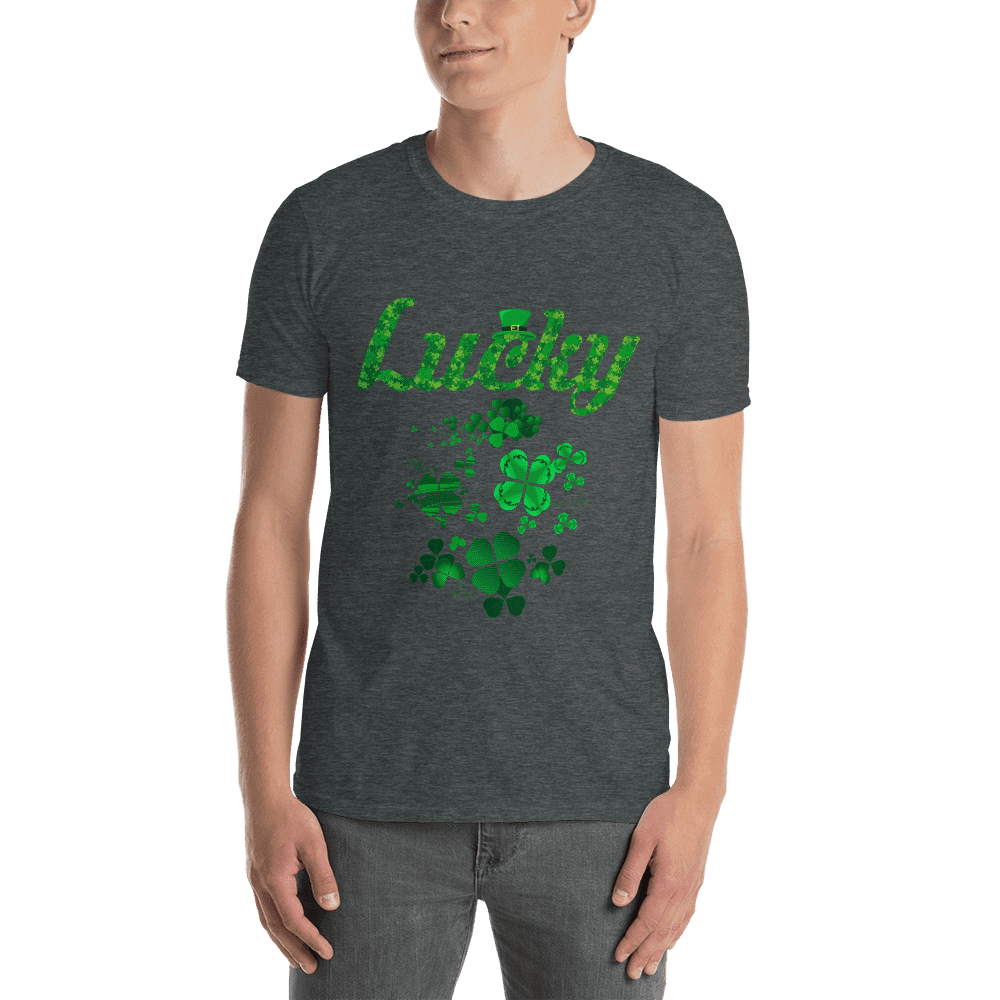  Lucky St. Patrick's Day Shamrocks and Clovers Short Sleeve Shirt ArcZeal Designs