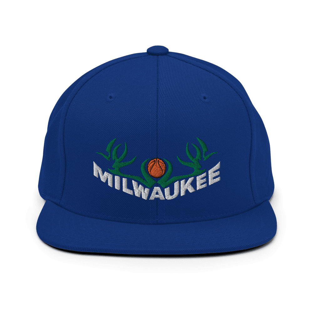 Royal Blue Milwaukee Snapback Hat Basketball ArcZeal Designs