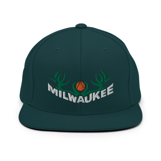  Milwaukee Snapback Hat Basketball ArcZeal Designs