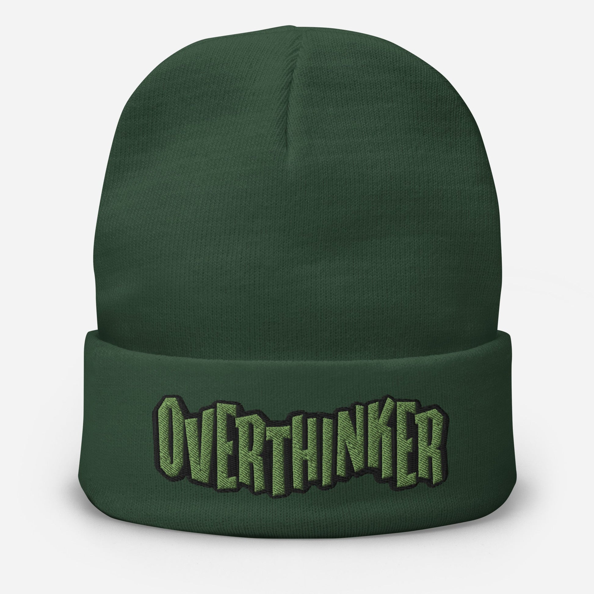  Overthinker Embroidered Beanie Winter Hat ArcZeal Designs