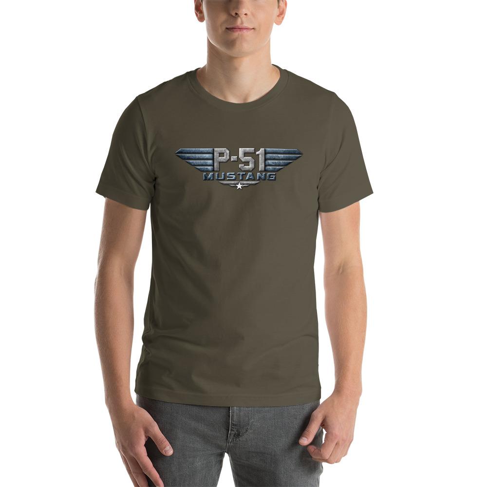 p-51-mustang-short-sleeve-t-shirt-green-arczeal-designs