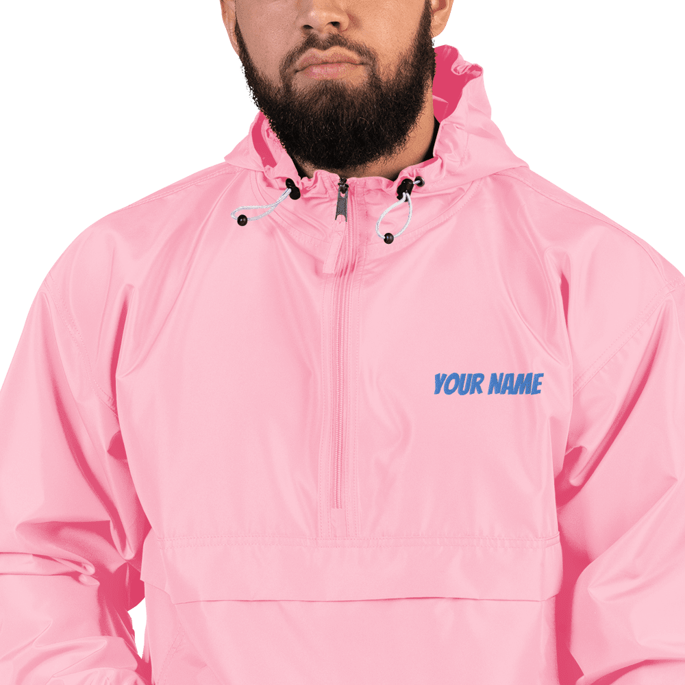 ArcZeal Designs Coats & Jackets Pink Candy / S Personalized Embroidered Champion Packable Jacket