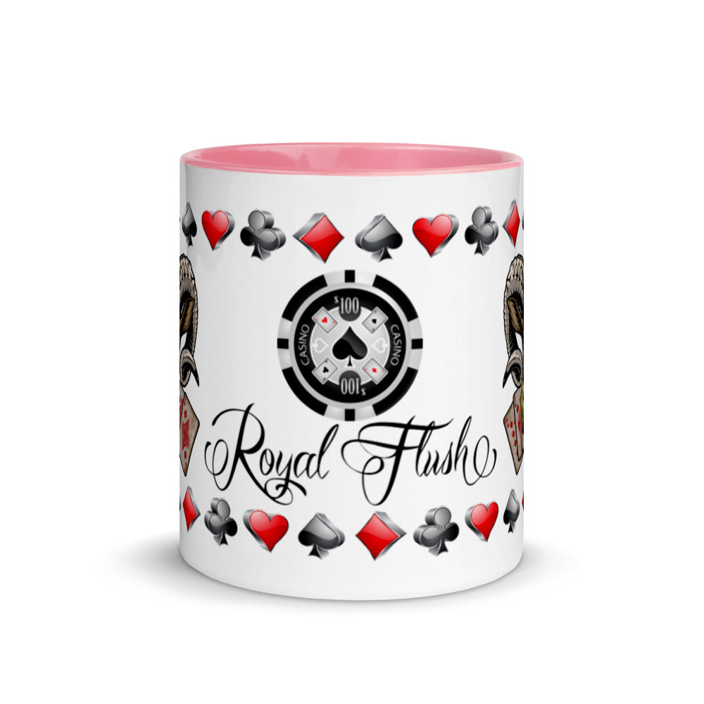 Coffee Mug Royal Flush Poker Hand Diamonds ArcZeal Designs