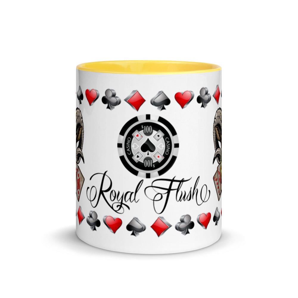 Coffee Mug Royal Flush Poker Hand Diamonds ArcZeal Designs