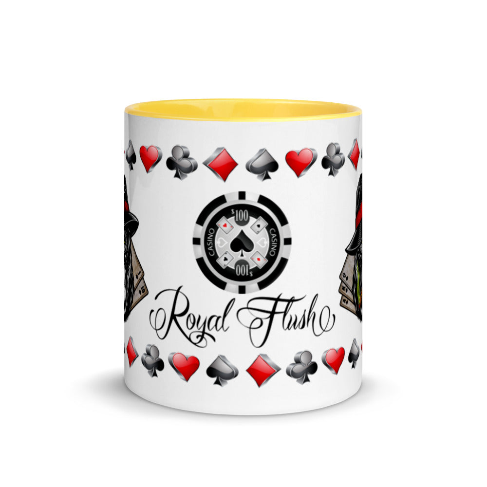 Coffee Mug Royal Flush Poker Hand Spades ArcZeal Designs