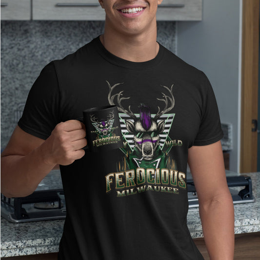  Stay Wild Ferocious Milwaukee Short Sleeve T-Shirt ArcZeal Designs