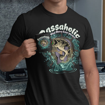 Bassaholic Short Sleeve Fishing Tee Shirt ArcZeal Designs