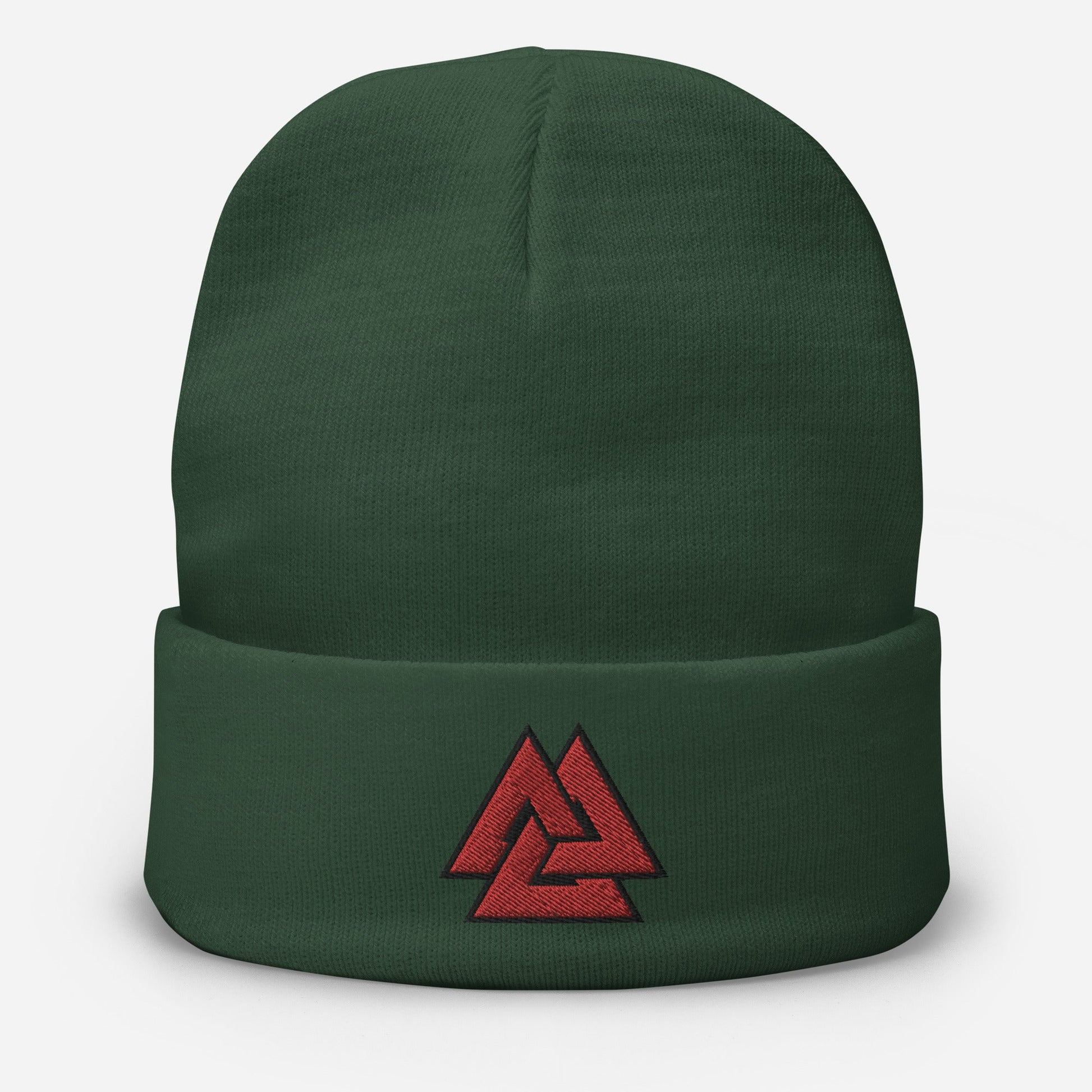  Embroidered Beanie Winter Hat Viking Symbol Valknut ArcZeal Designs