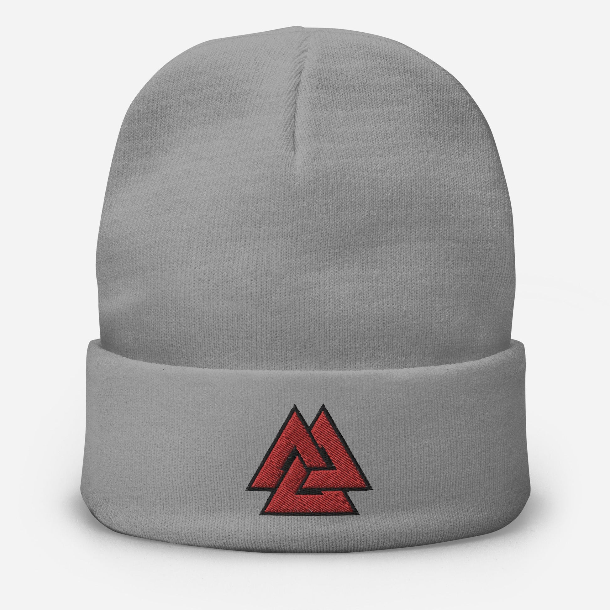  Embroidered Beanie Winter Hat Viking Symbol Valknut ArcZeal Designs